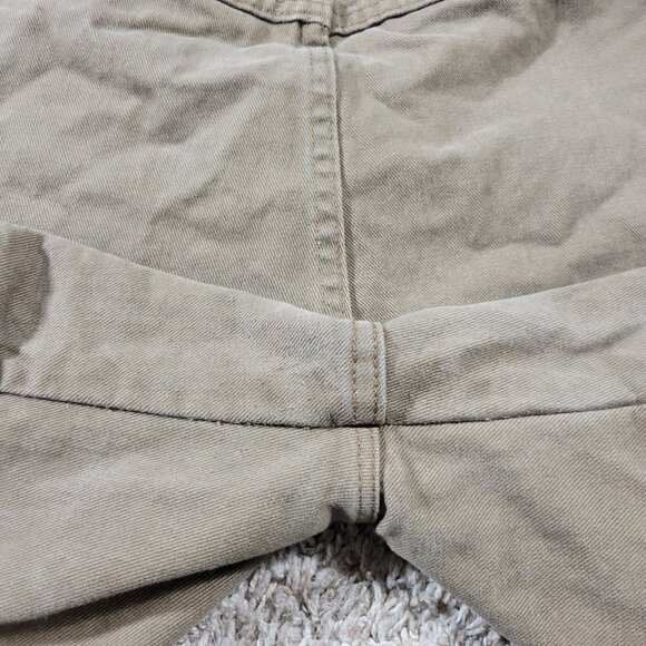 Vintage Lee Denim Shorts Jorts Womens 18W Brown Stretch Waist Zip Fly Fade - Picture 6 of 8